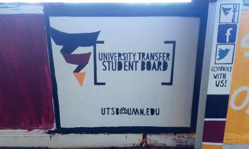 University Transfer Student Board logo painting